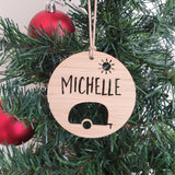 Personalised Caravan Christmas Decoration