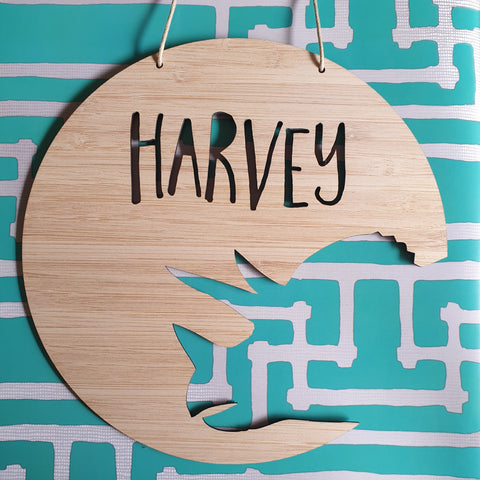 TRICERATOPS  Dinosaur Personalised  Wall Hanging