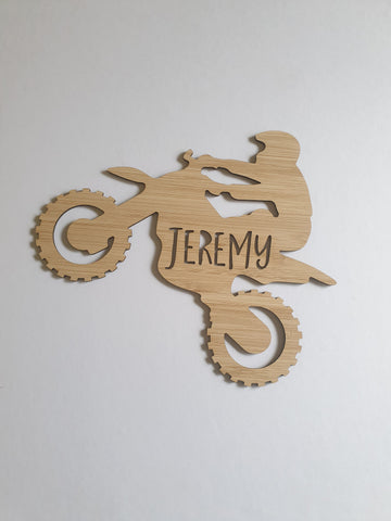 Personalised Name Dirt Bike Wall Hanging