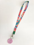 Personlised Teacher Keyring WITH RAINBOW LANYARD