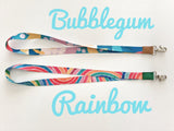 Personlised Teacher Keyring WITH RAINBOW LANYARD