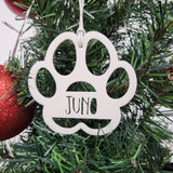 Dog Paw Personalised Christmas Decoration
