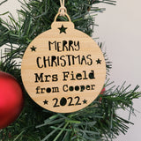 Personalised Teacher Decoration 2024
