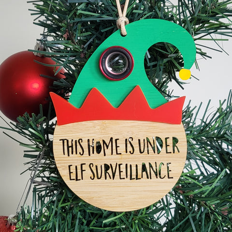 Elf Surveillance Christmas Decoration