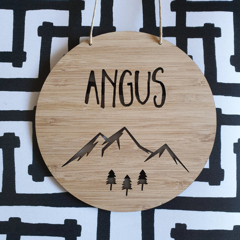 Mountains Personalised Wall Hanging - Little Birdy Finds