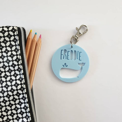 Whale Pastel Bag Tag / Keyring