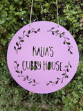 Personalised Fairy Garden Wreath Sign - Little Birdy Finds