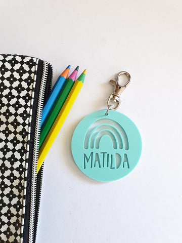 Rainbow Pastel Bag Tag / Keyring