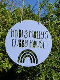 Personalised Cubby House Sign - Rainbow Design
