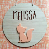 Fox Bamboo & Acrylic Wall Plaque