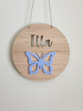 Butterfly Bamboo & Acrylic Wall Plaque