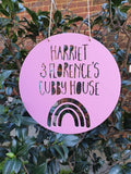 Personalised Cubby House Sign - Rainbow Design