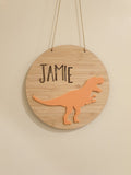 T-Rex Bamboo & Acrylic Wall Plaque