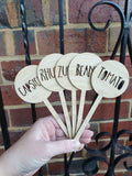 Round Wooden Herb Markers - Little Birdy Finds