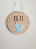 Fox Bamboo & Acrylic Wall Plaque