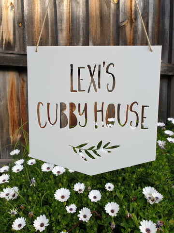 Personalised Cubby House Sign - FERN FLAG DESIGN