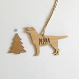 LABRADOR RETRIEVER Personalised  Christmas Decoration - Little Birdy Finds - Australian made, personalised children's decor, bag tags, cubby house signs, christmas decorations, custom made, personalised decor, personalised gifts, keepsake