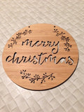 Merry Christmas Wooden Wall Hanging - Little Birdy Finds