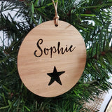 Personalised  Christmas Decoration / Ornament LITTLE STAR DESIGN - Little Birdy Finds