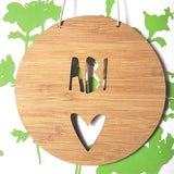 Personalised Name Wooden Wall Hanging - Heart - Little Birdy Finds