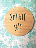 Personalised Wooden Wall Hanging 3 - Little Birdy Finds