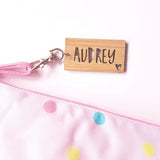 Personalised Wood Key Ring with Heart - Little Birdy Finds