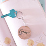 Gran Mini Wood Keyring - Little Birdy Finds