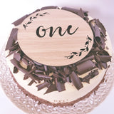 Happy Anniversary Wood Cake Topper - Little Birdy Finds
