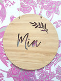 Fern Personalised Wooden Wall Hanging - Little Birdy Finds
