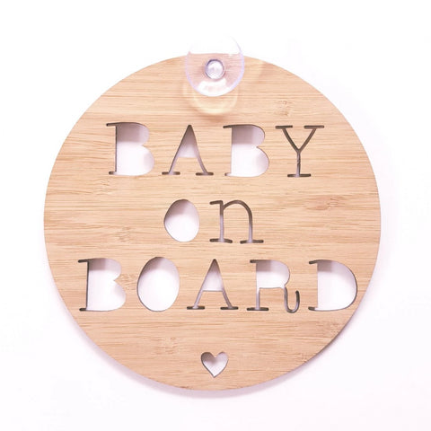 Baby On Board sign with HEART - Little Birdy Finds