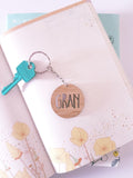 Gran Mini Wood Keyring - Little Birdy Finds