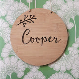 Personalised Wooden Wall / Door Hanging 4 - Little Birdy Finds