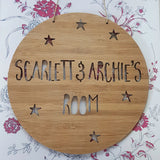 Stars Personalised Wooden Wall Hanging - Little Birdy Finds