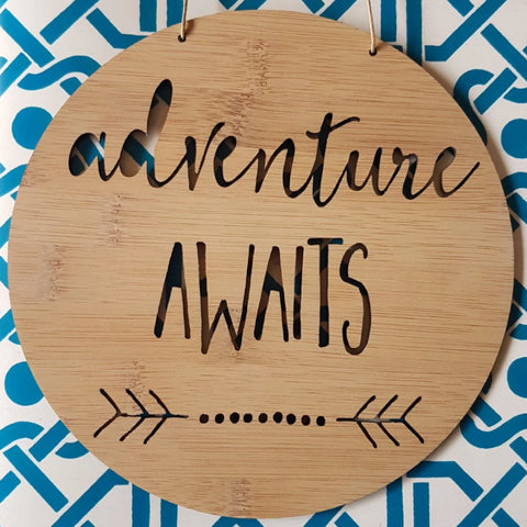 Adventure Awaits Wooden Wall - Little Birdy Finds