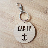 Anchor Bag Tag / Keyring Wood - Little Birdy Finds