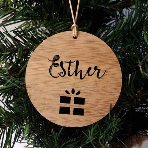 Personalised Christmas Decoration-PRESENT DESIGN - Little Birdy Finds