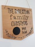 Family Christmas Countdown Wall Hanging - Little Birdy Finds