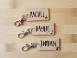 Personalised Wood Key Ring with Heart - Little Birdy Finds