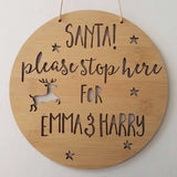 Personalised Christmas Santa Please Stop Here! - Little Birdy Finds