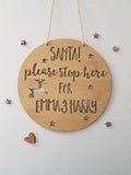 Personalised Christmas Santa Please Stop Here! - Little Birdy Finds