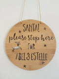 Personalised Christmas Santa Please Stop Here! - Little Birdy Finds