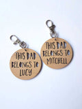 This Dad Belongs To Keyring - Little Birdy Finds