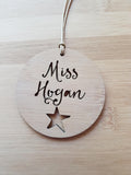 Personalised  Christmas Decoration / Ornament LITTLE STAR DESIGN - Little Birdy Finds