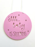 Shhh Baby is Sleeping Wall hanging - Pastel - Little Birdy Finds