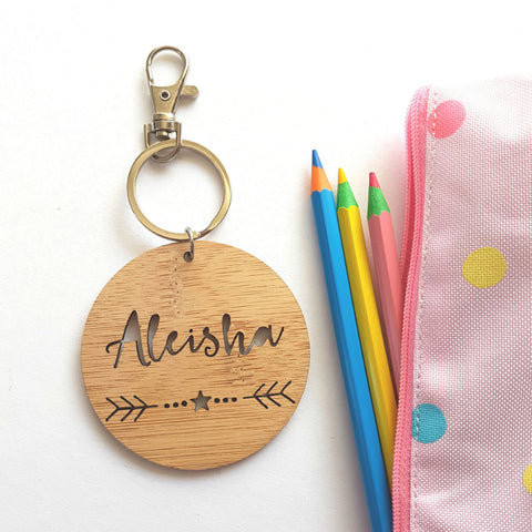 Bag Tag / Keyring Star Arrow Design - Little Birdy Finds
