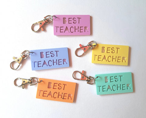 Best Teacher Keyring - Little Birdy Finds
