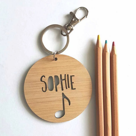 Music Note Bag Tag / Keyring - Little Birdy Finds