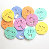 Arrow Dots Pastel Bag Tag / Keyring - Little Birdy Finds