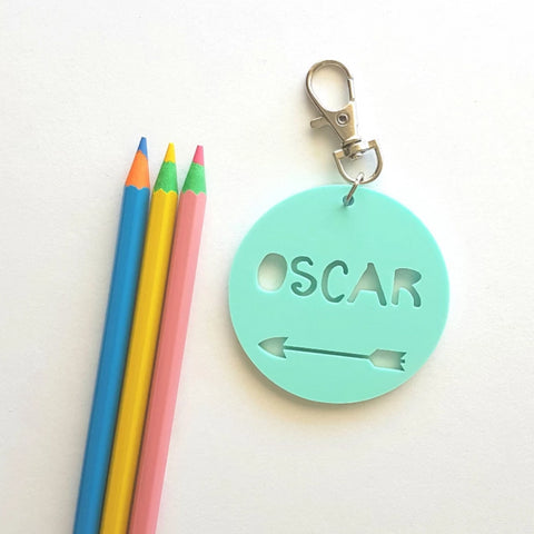 Arrow Pastel Bag Tag / Keyring - Little Birdy Finds