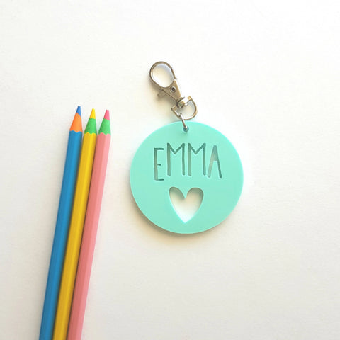 Heart Pastel Bag Tag - Little Birdy Finds